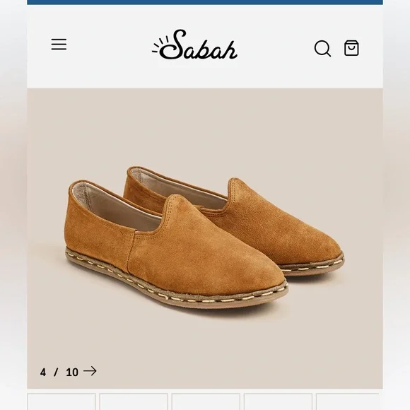 New/never worn Como Taba Sabah Brown Suede Loafers - Picture 5 of 7